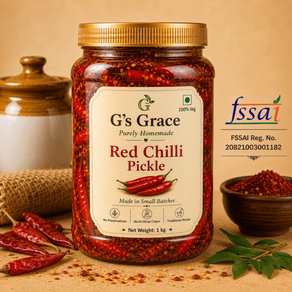 G's Grace Homemade red Chilli Pickle