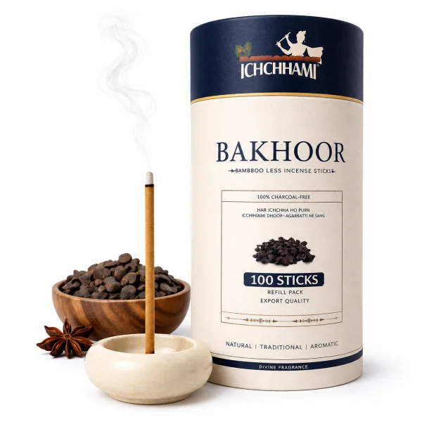 Ichchhami Bakhoor Bamboo-Less Charcoal-Free Incense Sticks – 100 Sticks